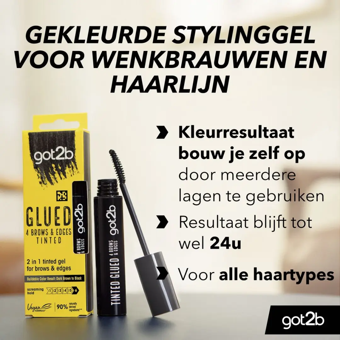 Got2b Glued 2-in-1 Brows & Edges Browgel - Zwart 16ml