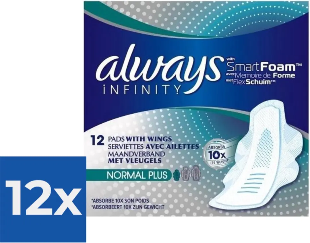Always Infinity Normal Maandverband - 12 Stuks