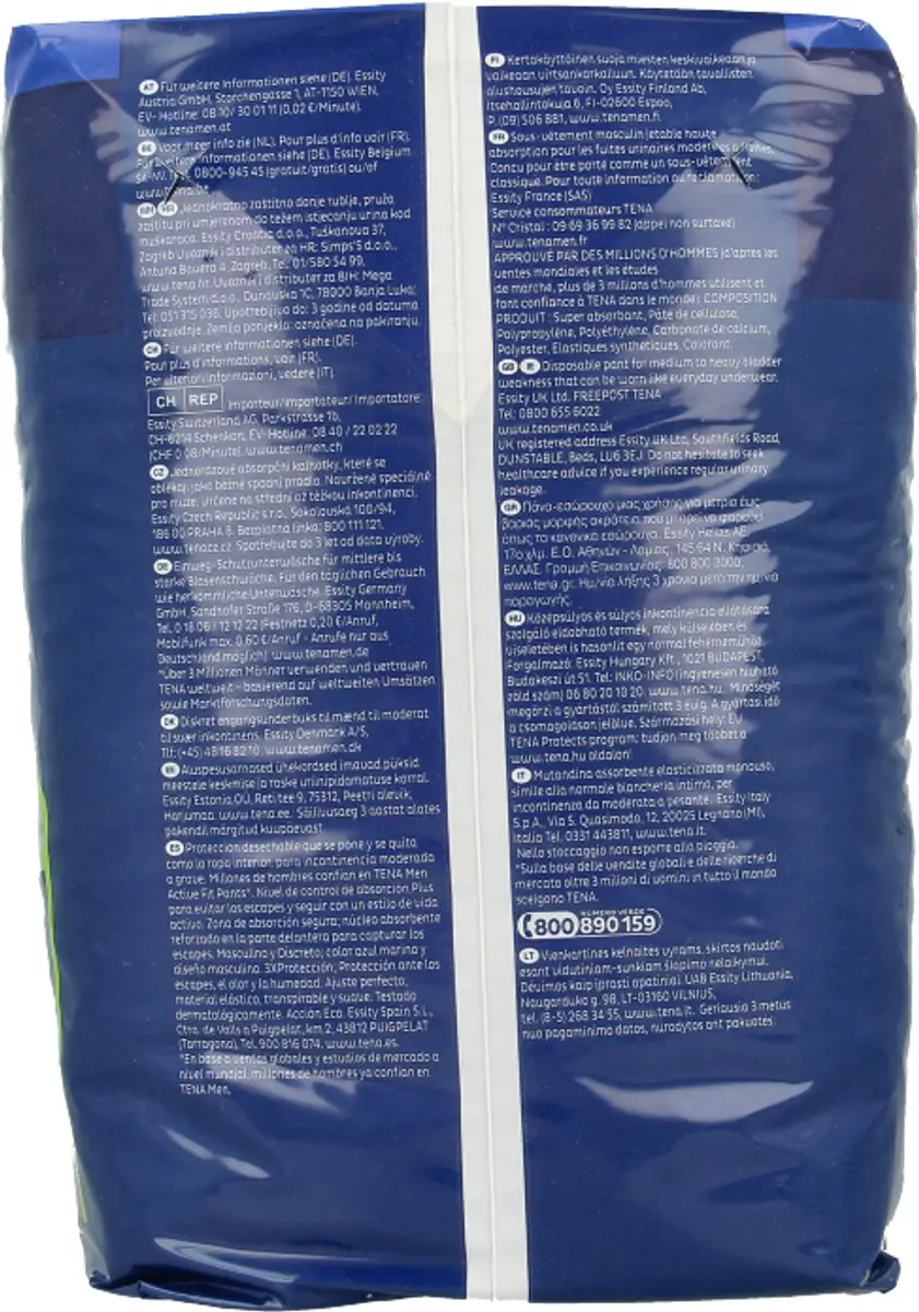 TENA Men Active Fit Pants Plus S/M - 12 Stuks