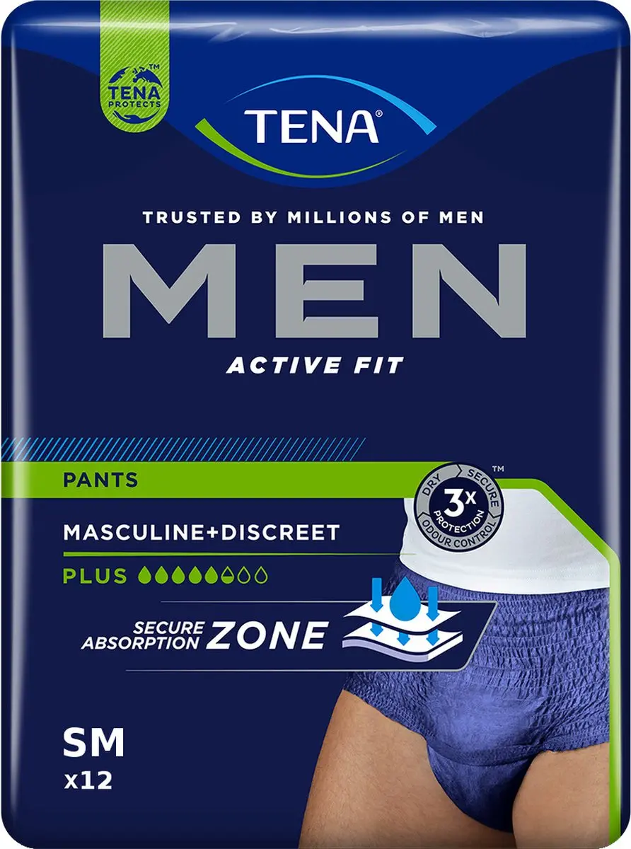 TENA Men Active Fit Pants Plus S/M - 12 Stuks - afbeelding 6 van 6