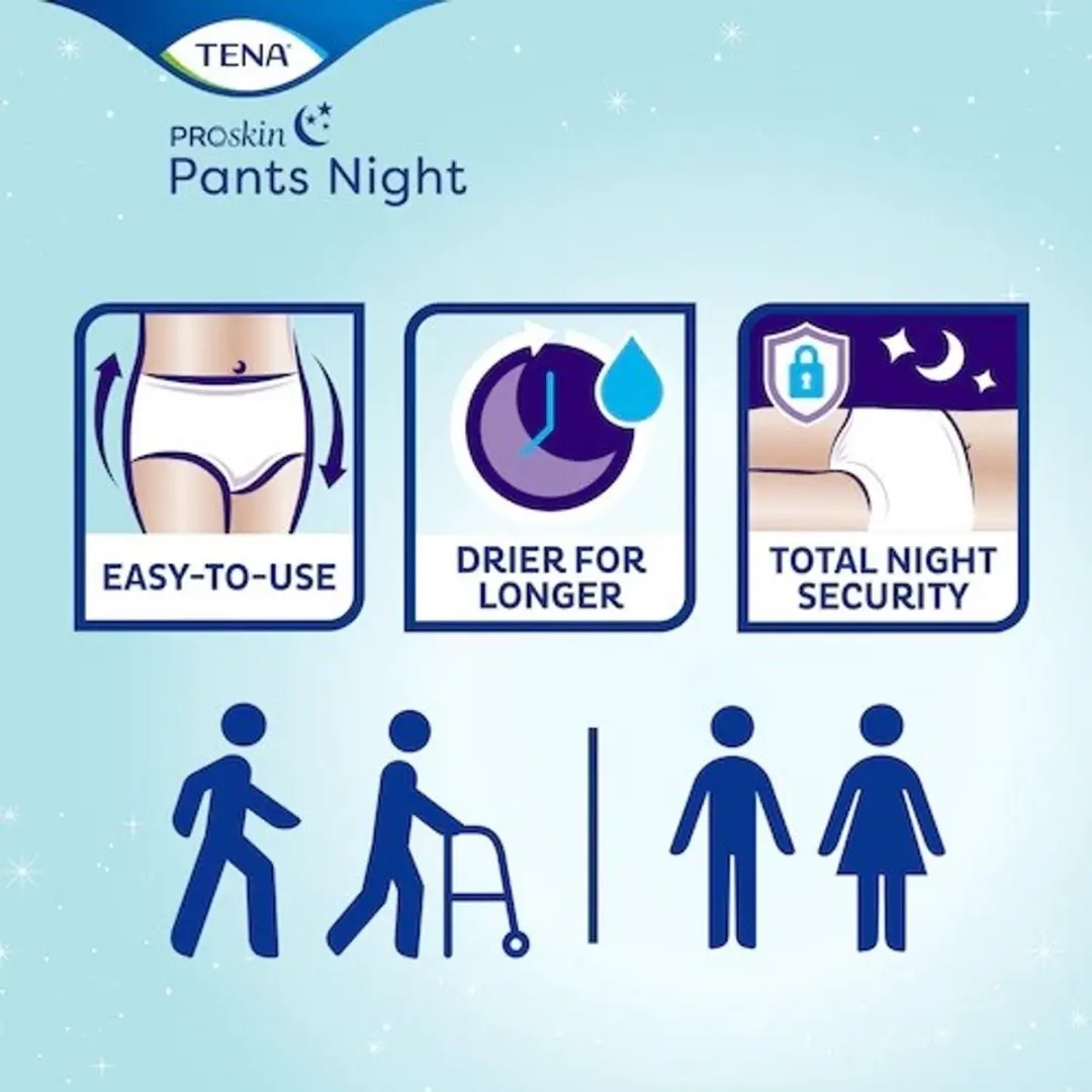 TENA ProSkin Pants Night Super Medium - 10 Stuks