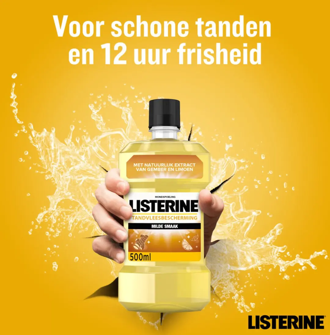 Listerine Fresh Ginger & Lime Mondwater 500ml - afbeelding 6 van 6