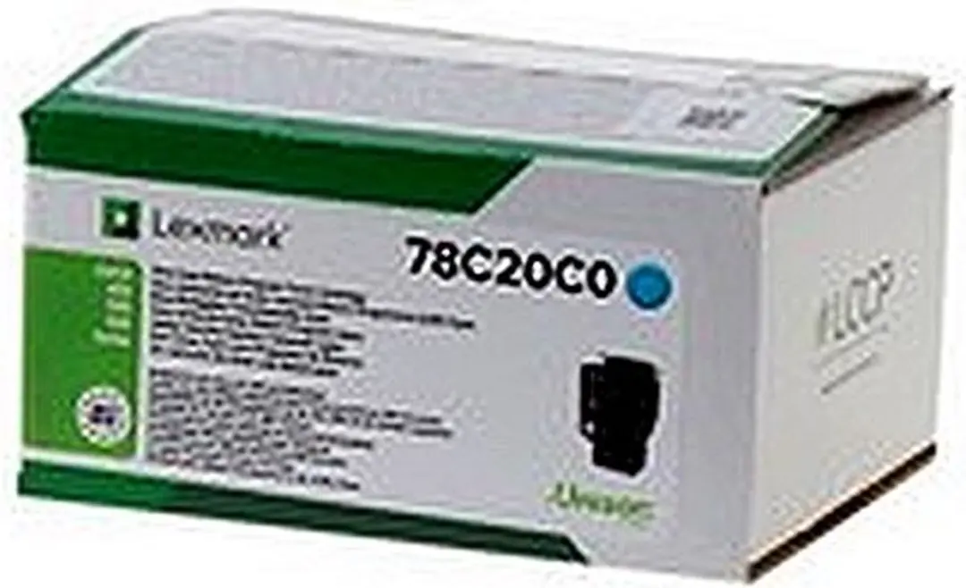 Lexmark 78C20C0 Tonercartridge - Cyaan