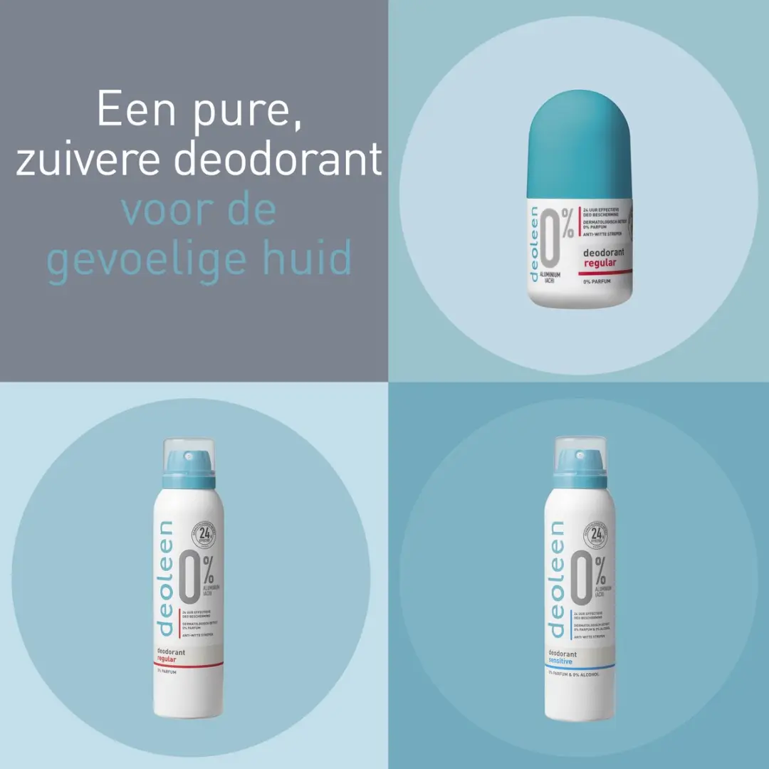Deoleen Roller Regular Deodorant 0% Aluminium - 300ml (6x50ml)