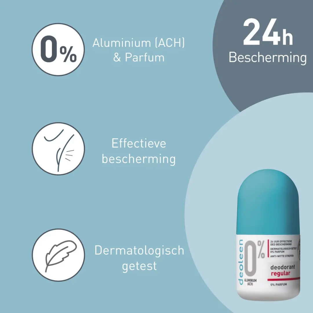 Deoleen Roller Regular Deodorant 0% Aluminium - 300ml (6x50ml)
