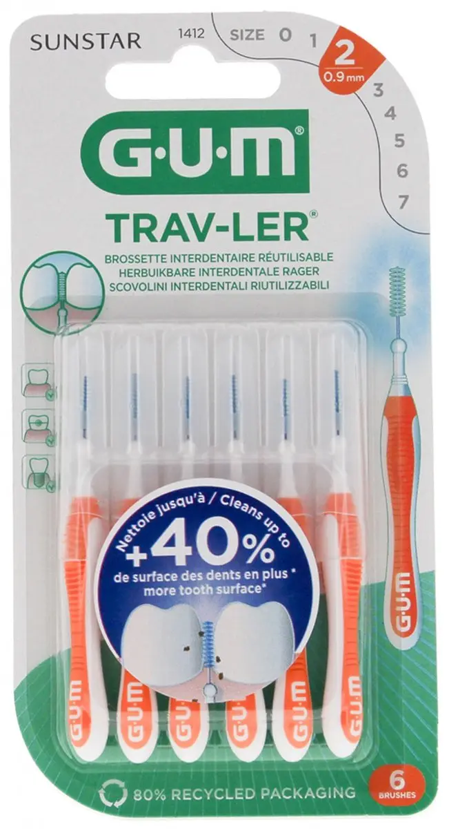 GUM Trav-ler Ragers 0.9mm Oranje