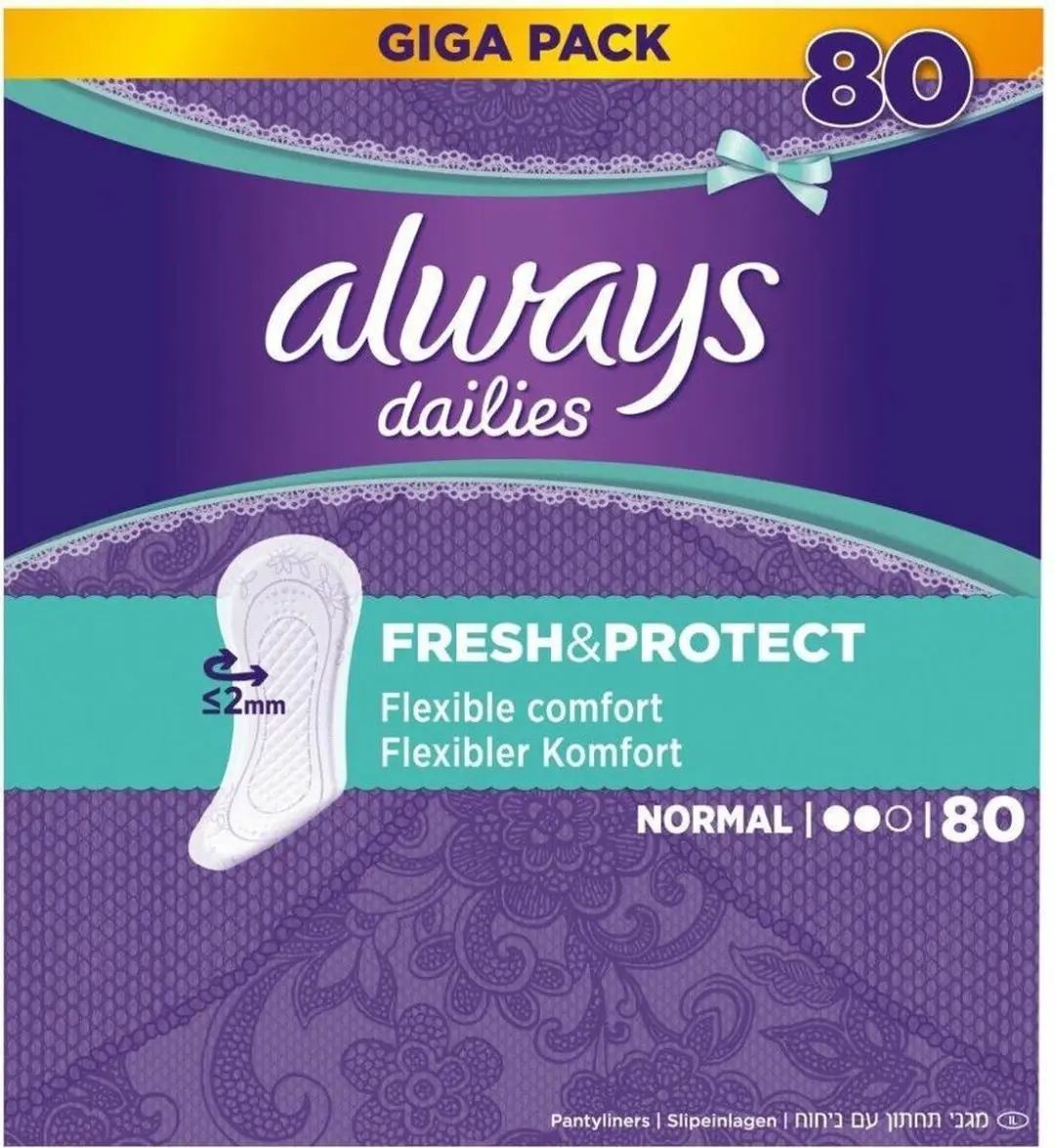 Always Inlegkruisjes Normal 80 Stuks - afbeelding 6 van 6
