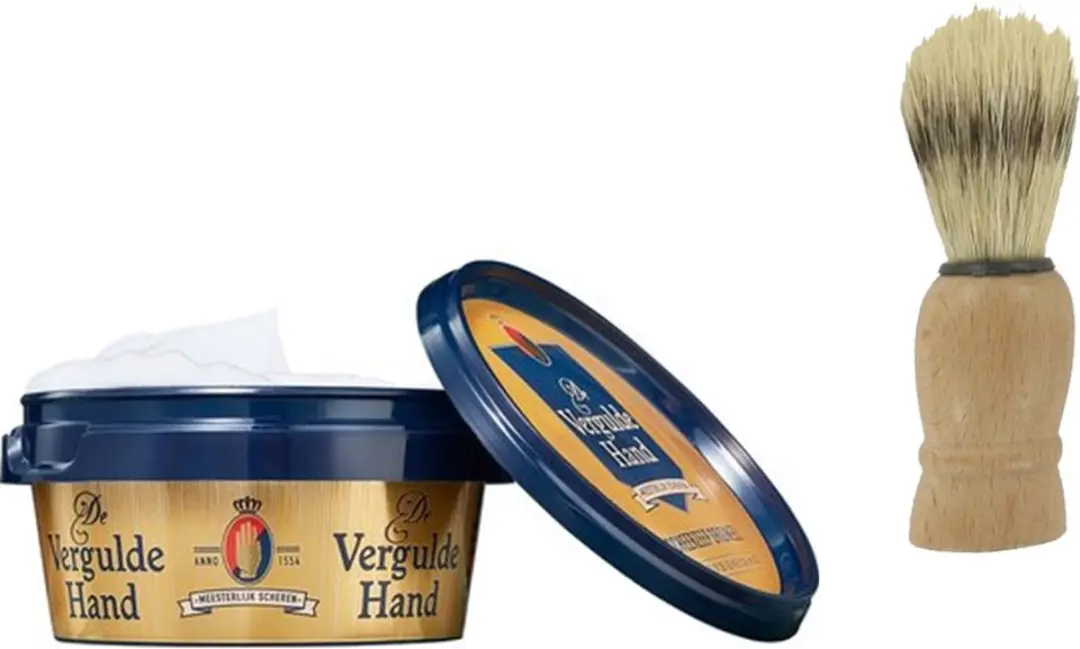 De Vergulde Hand Scheerzeep & Houten Scheerkwast