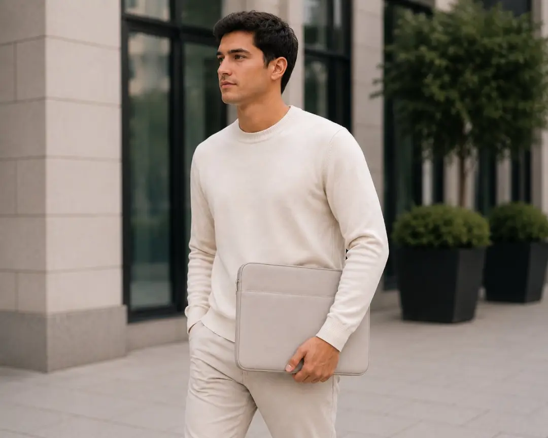 Desq Laptophoes 14" Stone - 2 Vakken - 3735