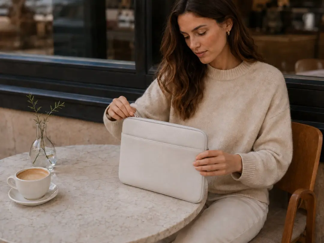 Desq Laptophoes 14" Stone - 2 Vakken - 3735