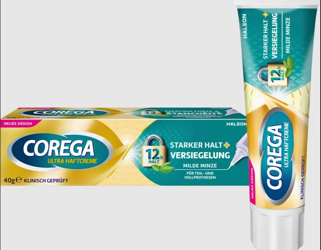 Corega Ultra Kleefcrème - 80g (2x40g) - Sterk - Houdt tot 12 uur