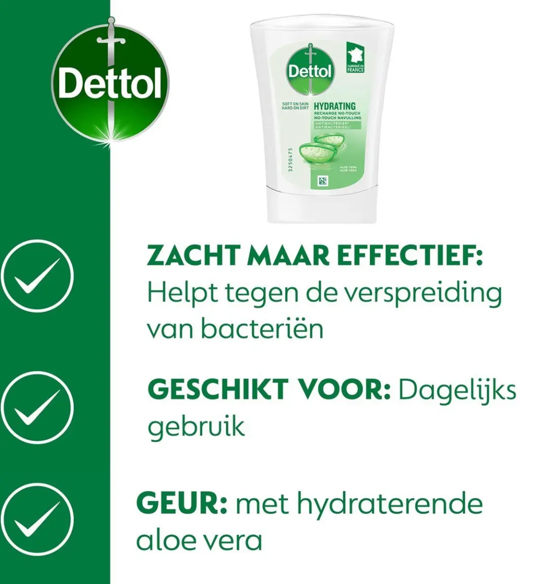 Dettol No-Touch Navulling Aloe Vera 250ml - 3 Stuks - afbeelding 6 van 6