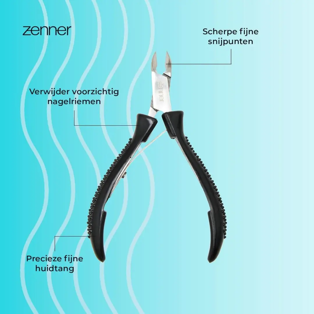 Zenner Nagelriemknipper RVS - Zwart
