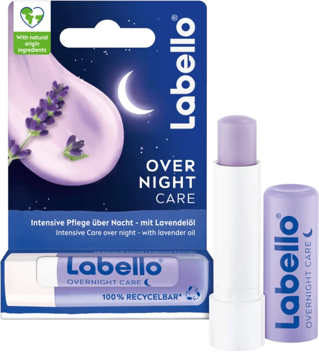 Labello Over Night Care Lippenbalsem 4.8ml - Kleurloos