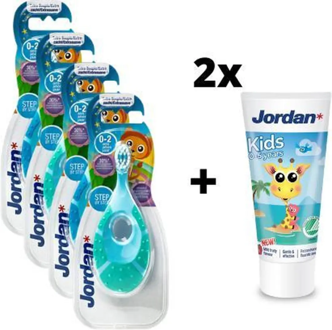 Jordan Step By Step 1 Tandenborstel & Tandpasta Set