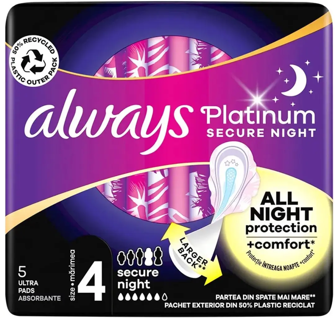Always Platinum Secure Night Maandverband - 90 Stuks