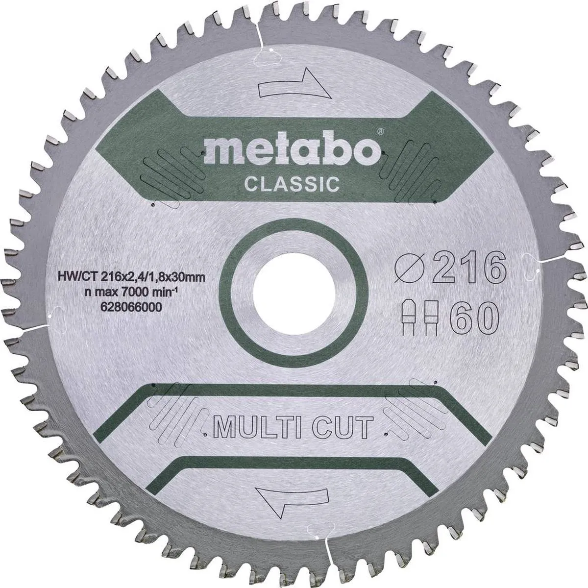 Metabo MULTI CUT CLASSIC 628666000 Cirkelzaagblad 254mm