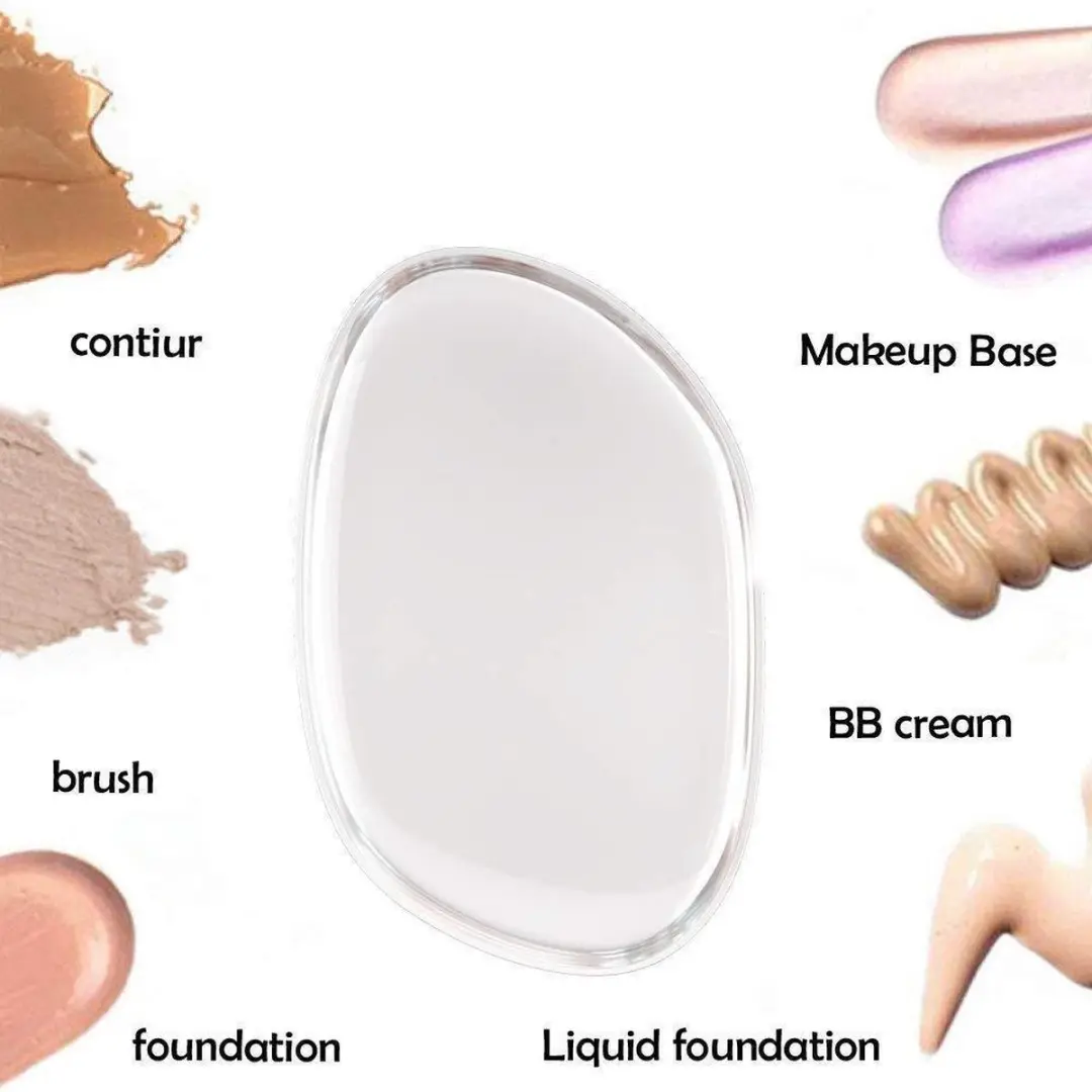 Beauty Essentials Ronde Siliconenspons Transparant 6x4cm