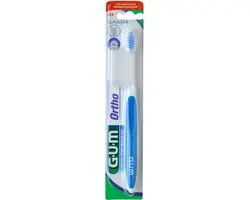 Gum Orthodontische Tandenborstel - 4 Stuks - Wit/Blauw