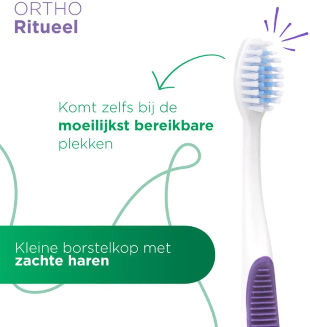 Gum Orthodontische Tandenborstel - 4 Stuks - Wit/Blauw