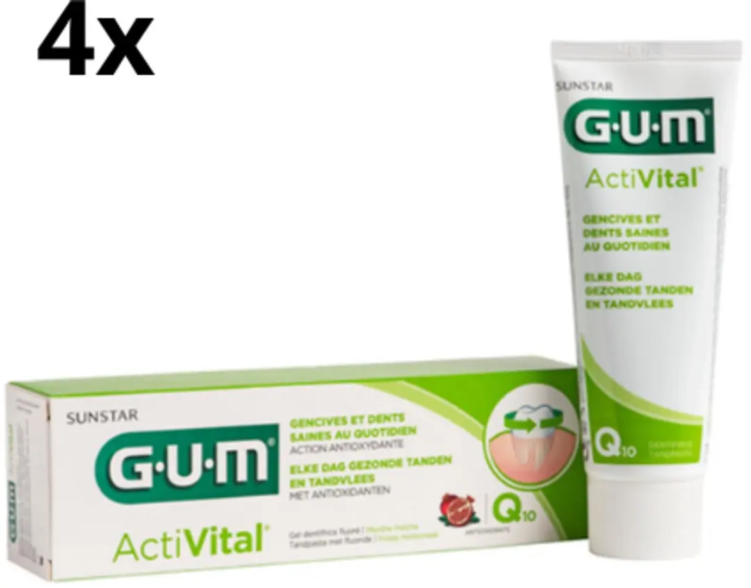Gum ActiVital Tandpasta - 4 x 75ml