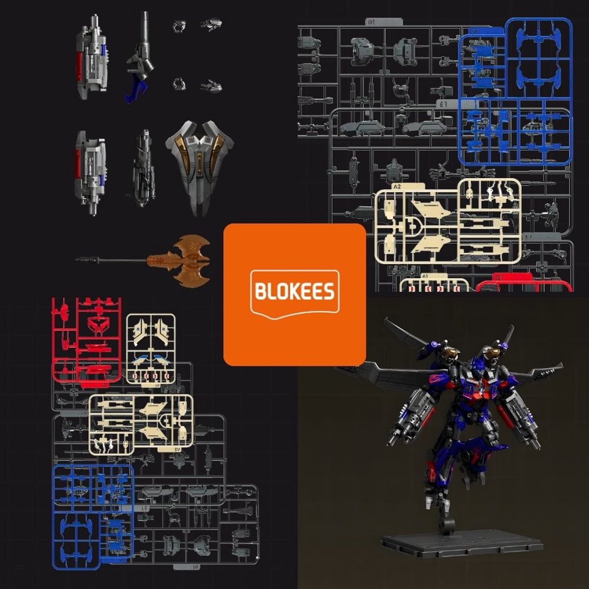 Blokees - Jet Wing Optimus Prime Transformers Classic Class 21 Model Kit | Auto bots G1 Action Figure Edition | Dark of the Moon Age of the Primes | Technisch Robot Modelbouw | Educatief speelgoed bouwpakketten voor volwassenen & kinderen