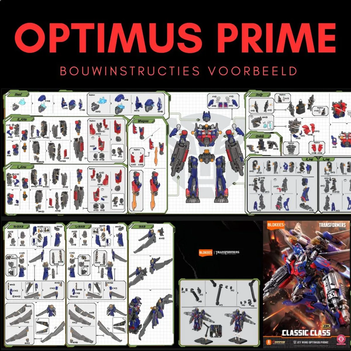 Hasbro Blokees Jet Wing Optimus Prime 21 Model Kit - 13.4 cm