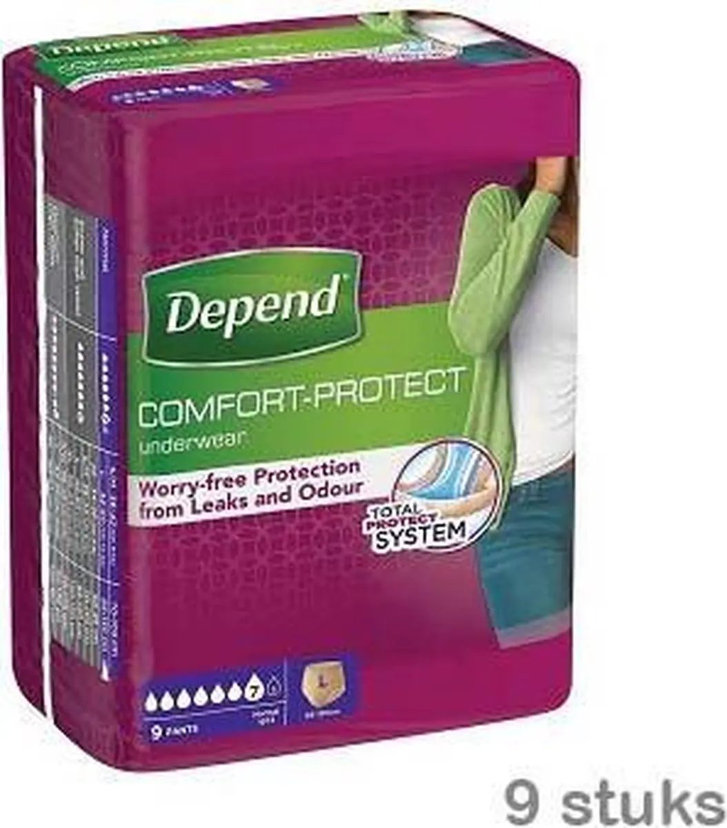 Depend Incontinentiebroekjes Pants Normal L - 9 Stuks