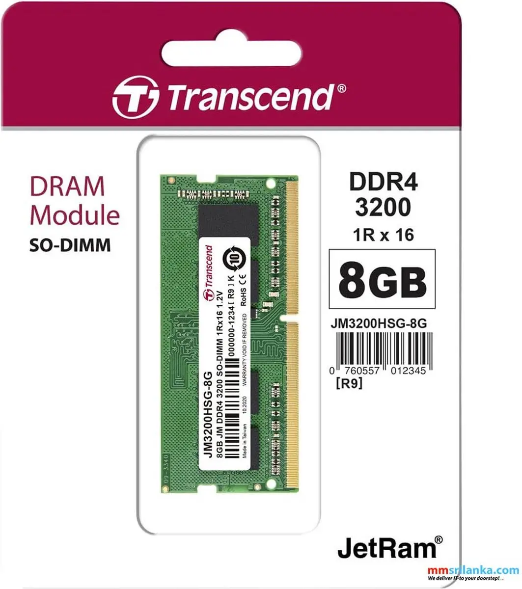 Transcend JetRam JM3200HSG-8G DDR4 8GB 3200MHz