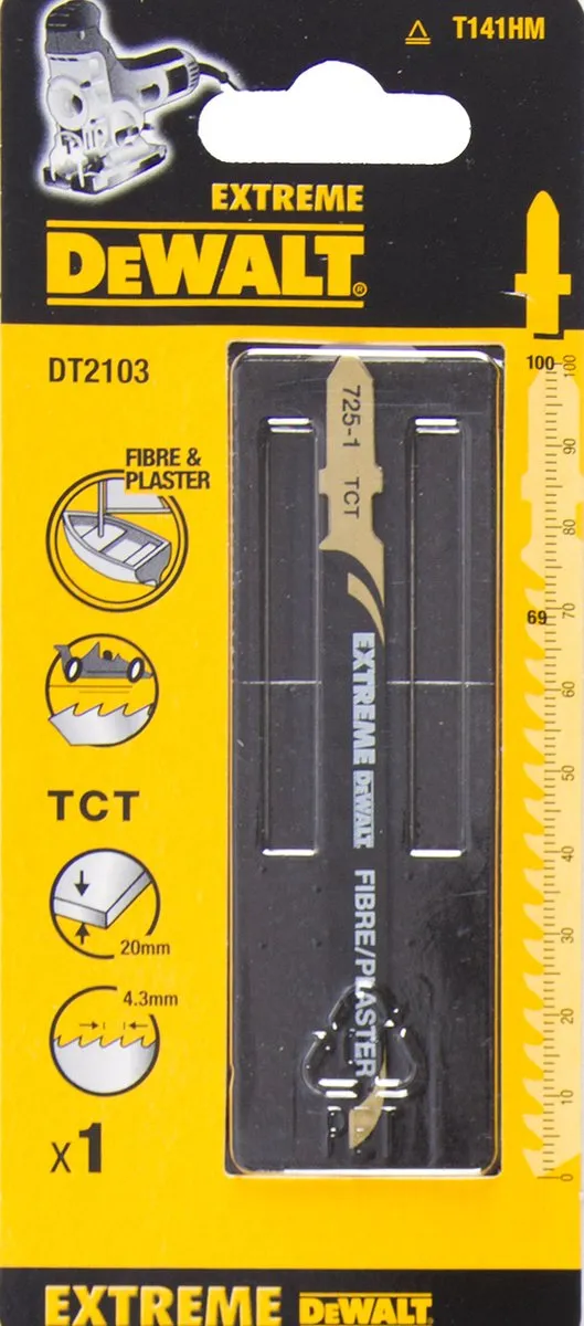 DeWalt DT2103 T 141 HM Decoupeerzaagblad - Glasvezel/Kunststof