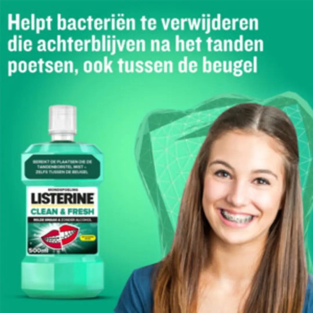 Listerine Clean & Fresh Mondwater 500ml - 6 Stuks