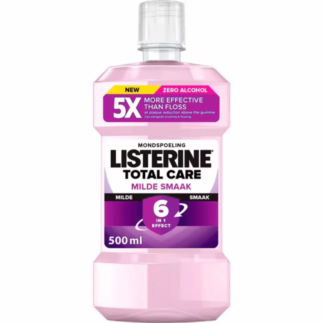 Listerine Total Care Mondwater Extra Mild 1000ml - 2 Stuks