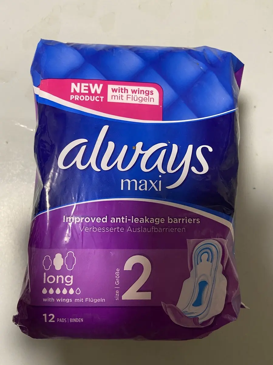Always Maxi Maandverband Lang met Vleugels - 12 Stuks