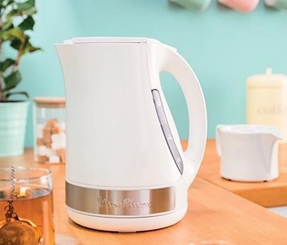 Moulinex BY108110 Waterkoker 1,7L - 2400W - Roestvrijstaal/Wit