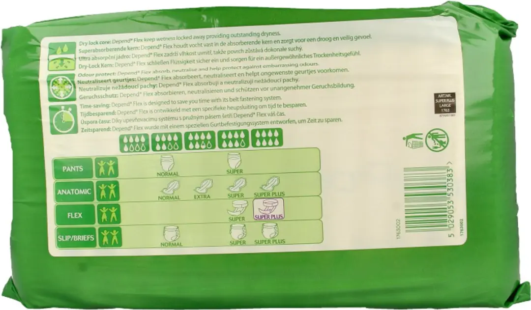 Depend Flex Super Plus Incontinentie L - 14 Stuks