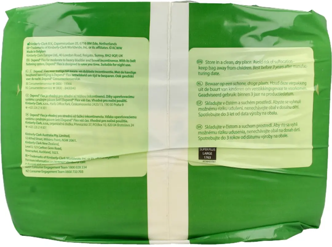Depend Flex Super Plus Incontinentie L - 14 Stuks - afbeelding 6 van 6