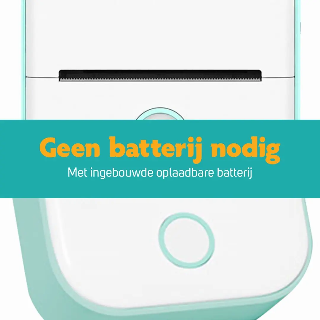 Pora&Co Mini Fotoprinter Groen - Incl. App & 1 Rol Fotopapier