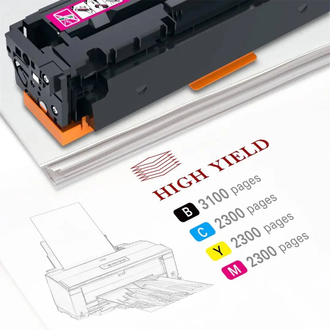 weCare C054H Tonercartridges - 4 Stuks - Multipack