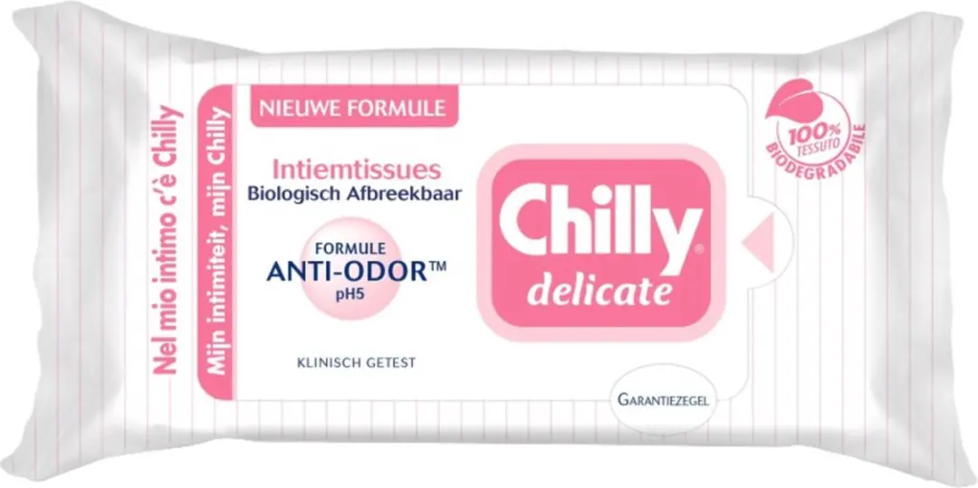 Chilly Delicado Pocket Vochtige Doekjes 12 Stuks