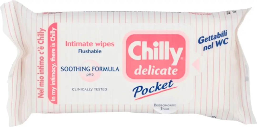 Chilly Delicado Pocket Vochtige Doekjes 12 Stuks