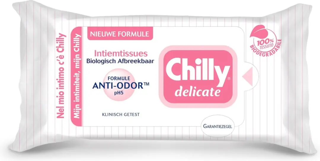Chilly Delicado Pocket Vochtige Doekjes 12 Stuks