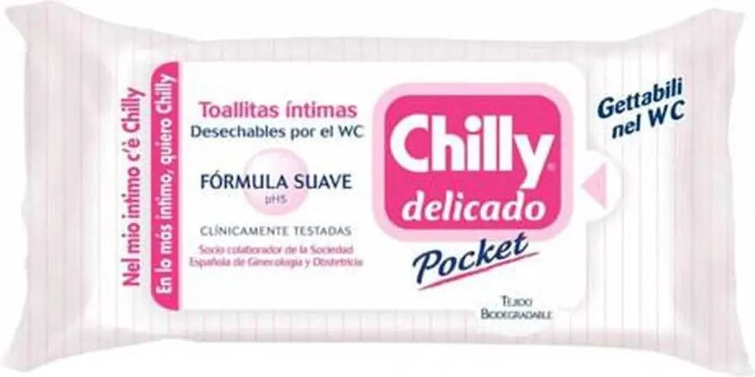 Chilly Delicado Pocket Vochtige Doekjes 12 Stuks