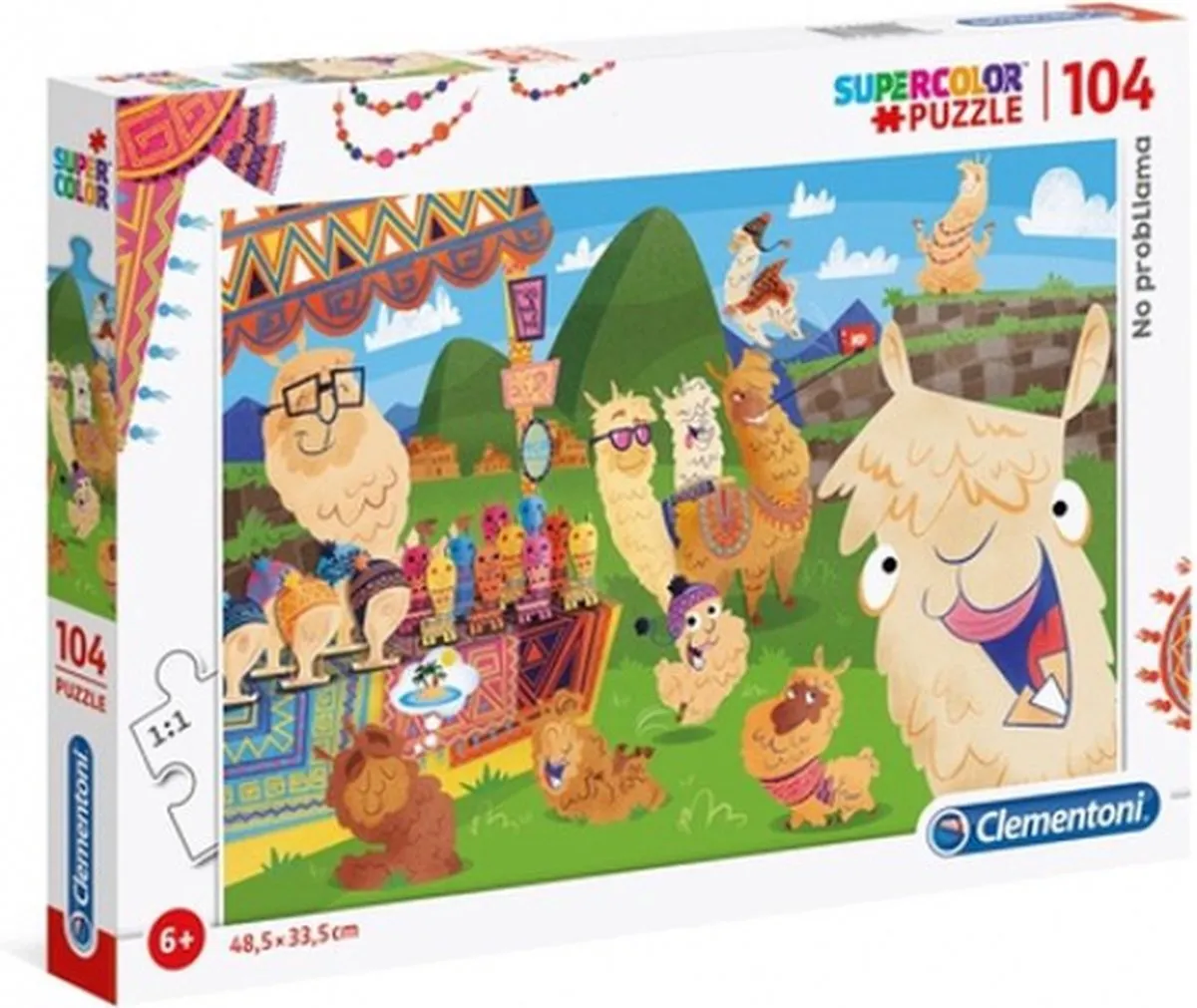 Clementoni Supercolor Legpuzzel No probllama 104 Stuks - 27279 - afbeelding 6 van 6