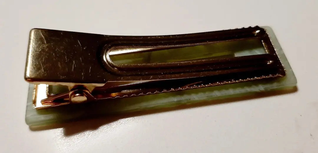 Zenner Jade Haarspeld - 6,5 x 2 cm Metaal/Kunststof