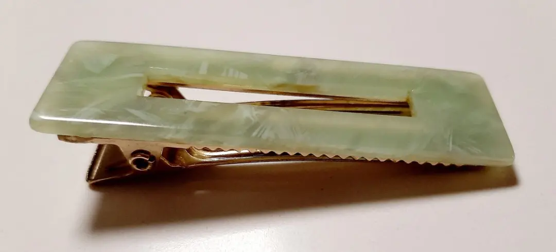 Zenner Jade Haarspeld - 6,5 x 2 cm Metaal/Kunststof