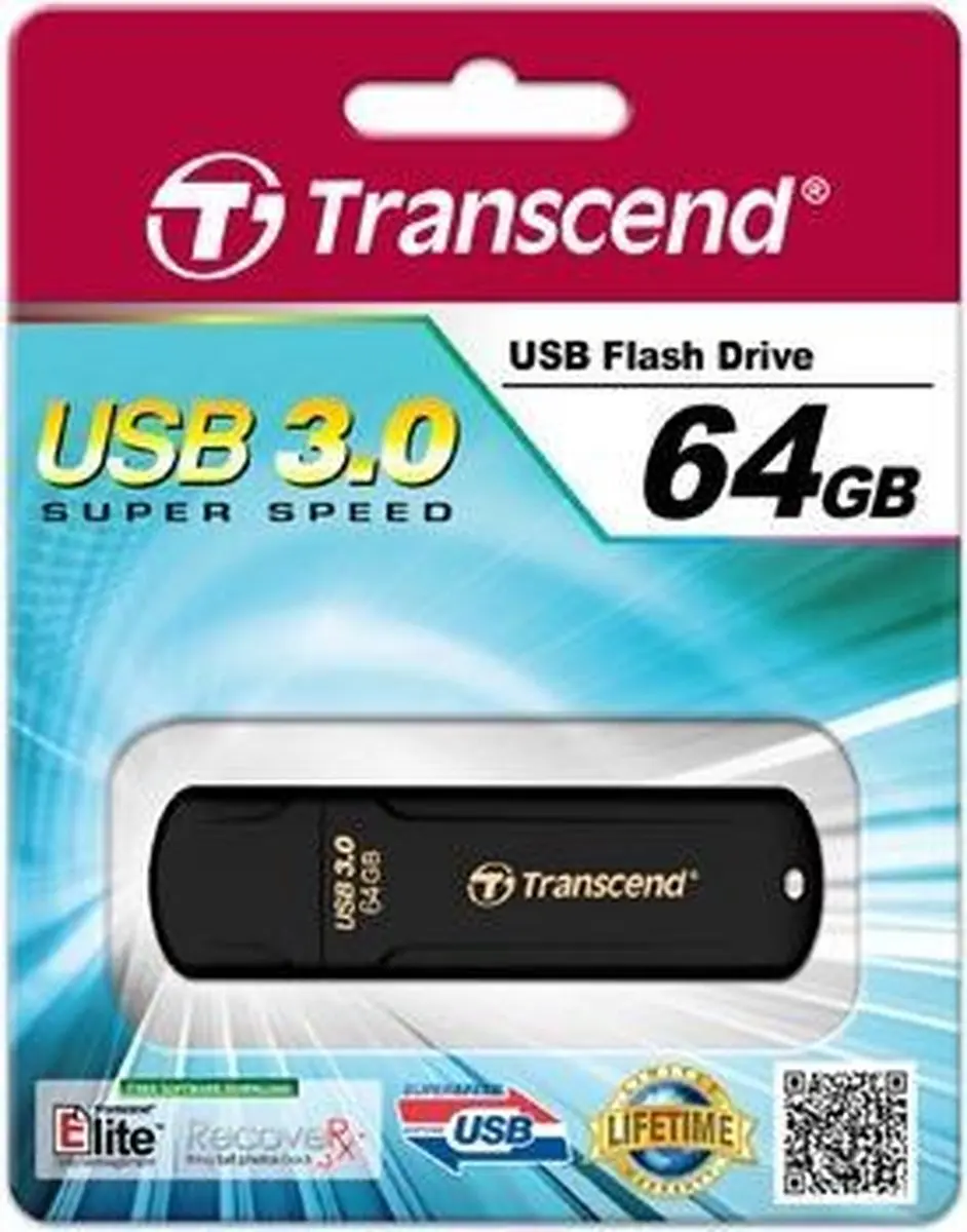 Transcend JetFlash 700 TS64GJF700 USB-Stick - 64GB - Zwart