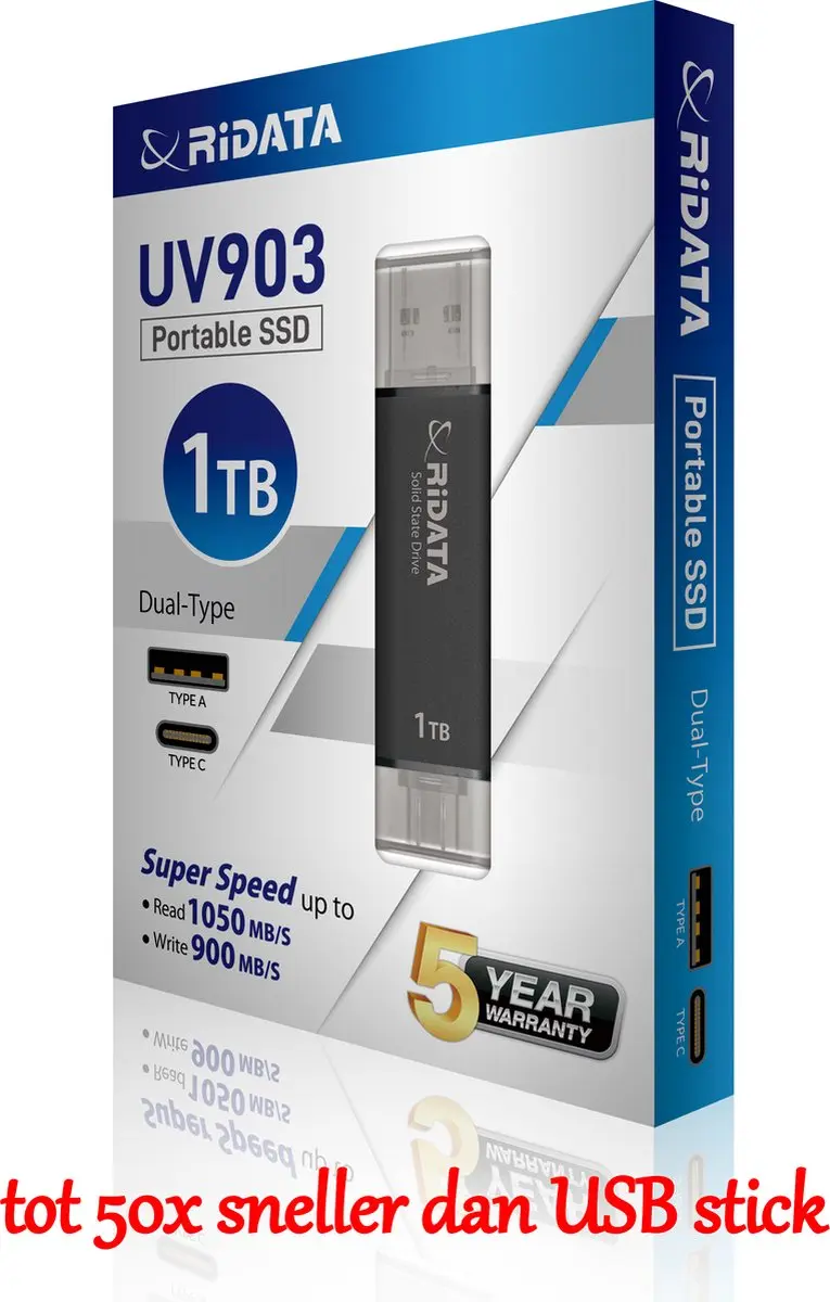 RiData Portable SSD Dual 1TB UV903