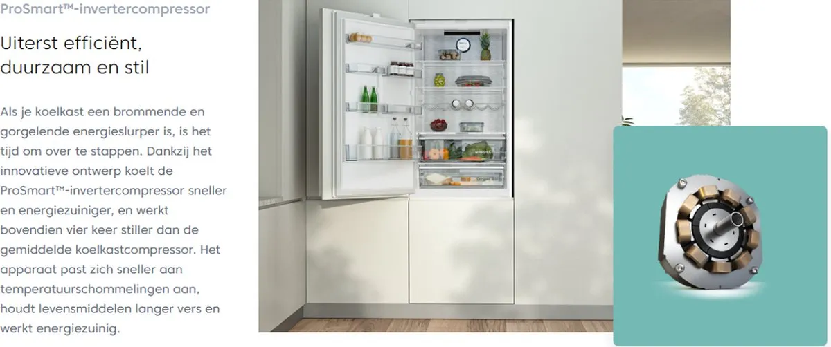 Beko B7RCNE408HG Koel- en vriescombinatie 355L - Grijs