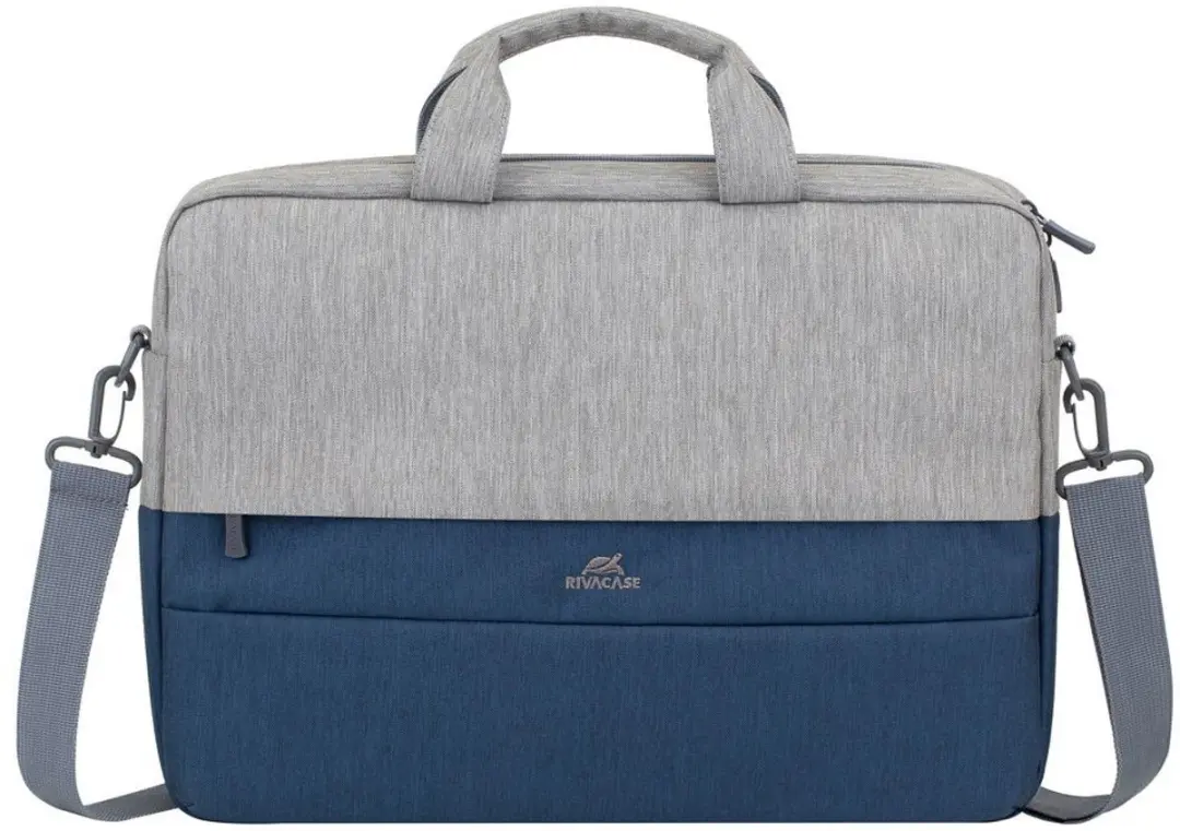 RivaCase Prater 15.6" Laptophoes - 4 Vakken - Blauw/Grijs - afbeelding 6 van 6