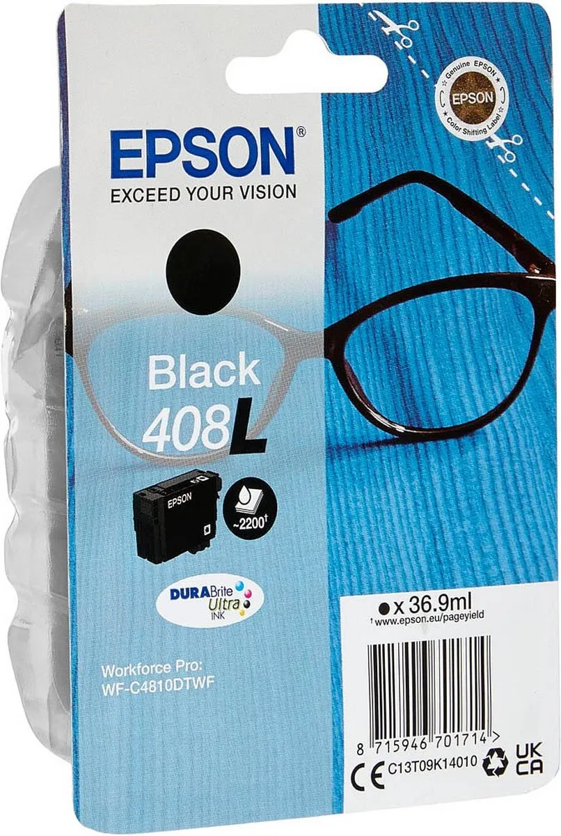 Epson 408L C13T09K14010 Inktcartridge - Zwart